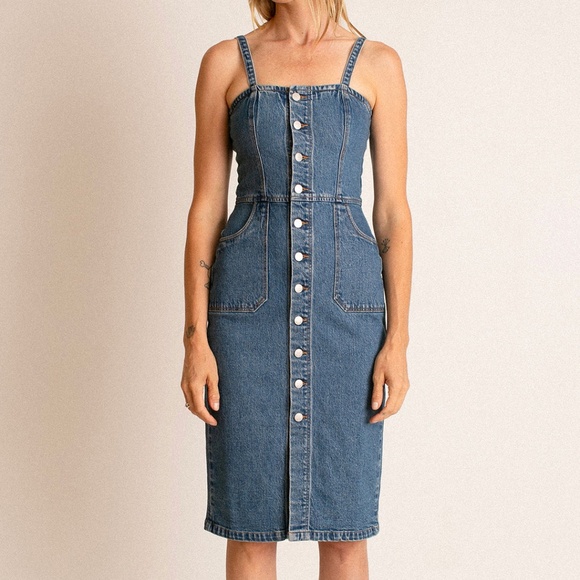 ROLLAS VINTAGE BLUE VENICE DRESS - Picture 1 of 11